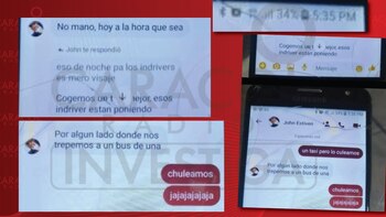 Los presuntos delincuentes dan a