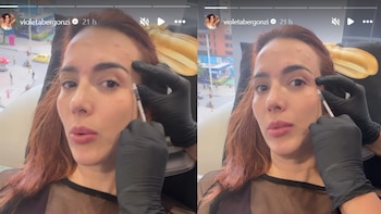 La presentadora mostró el paso