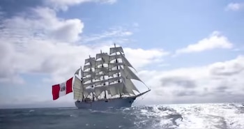 Arribo al Puerto de Miami del Buque Escuela a Vela BAP Unión como parte del itinerario de su primera vuelta al mundo.