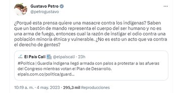 El presidente Gustavo Petro respondió