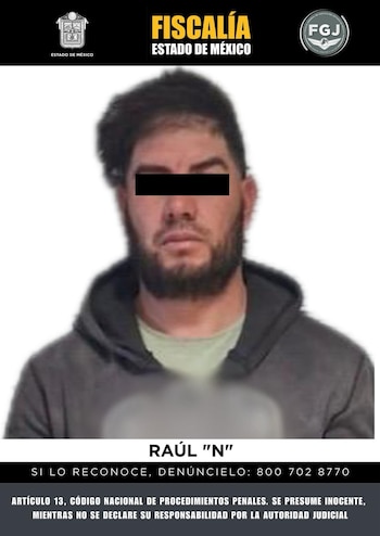 Detenido Raúl “N”, alias “El Plátano”, CJNG Almoloya de Juárez y Zinacantepec Edomex FGJEM