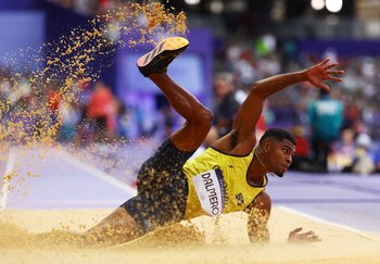 Arnovis Dalmero en competencia el 4 de agosto de 2024 en Saint-Denis, France - crédito Kai Pfaffenbach / REUTERS