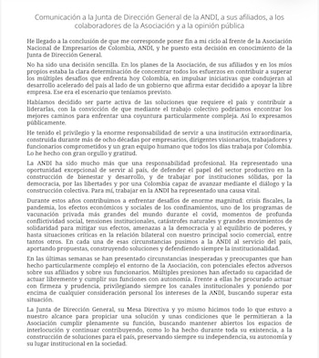 El líder gremial presentó una carta a la junta directiva explicando las razones de su salida - crédito suministrado infobae