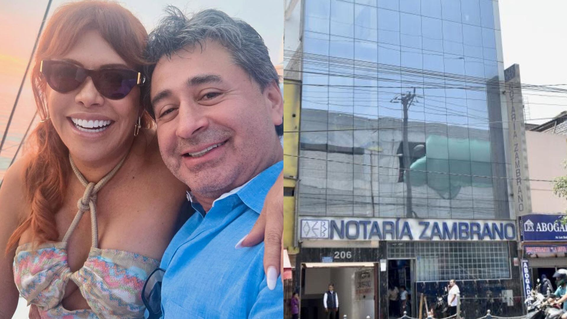 Esposo de Magaly Medina sorprende al usar la azotea de su notaría en apoyo al programa ‘Magaly TV La Firme’