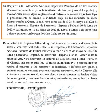 Fiscalía ha solicitado documentación a
