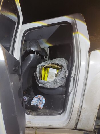 La cocaína estaba escondida en