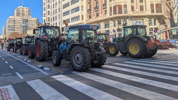 Una tractorada recorre el centro
