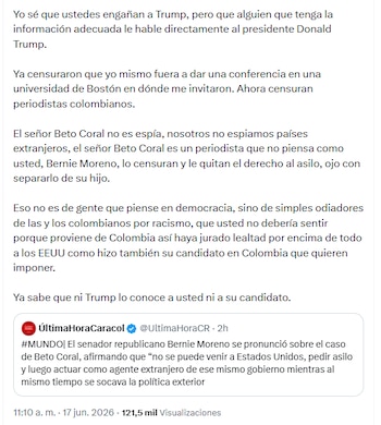 El jefe de Estado considera que es necesario proteger los derechos de los migrantes - crédito @petrogustavo/X