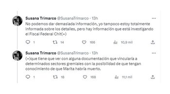 El comunicado de Susana Trimarco
