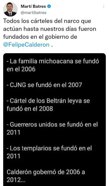 (Captura de pantalla: Twitter/@martibatres)