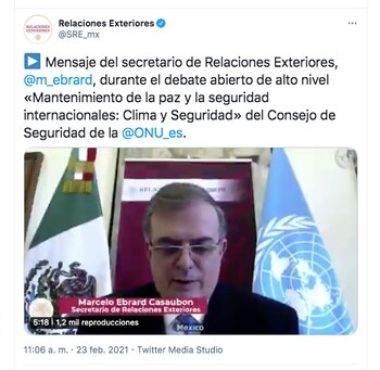 (Captura de pantalla: Twitter @SRE_mx)