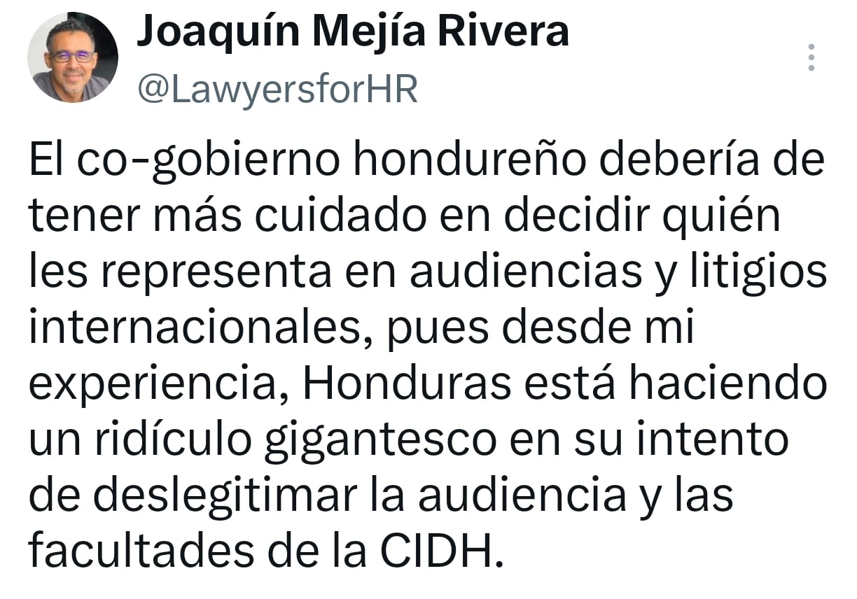 El abogado Joaquín Mejía acusa al Gobierno de intentar deslegitimar las facultades de la CIDH