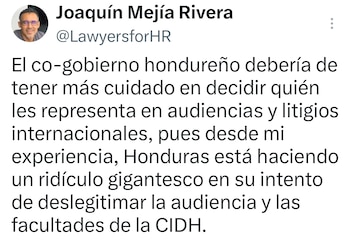 El abogado Joaquín Mejía acusa al Gobierno de intentar deslegitimar las facultades de la CIDH