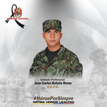 El soldado Jean Carlos Bolaño