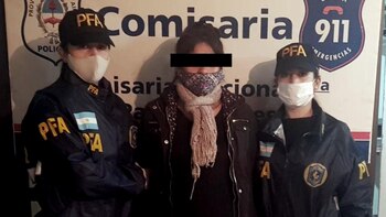 Hilda Martínez tras ser detenida