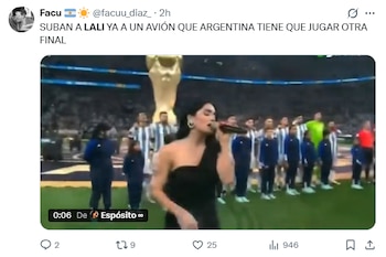 Los mensajes de los fanáticos a Lali por la final del Mundial