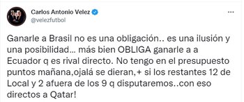 Carlos Antonio Vélez selección Colombia