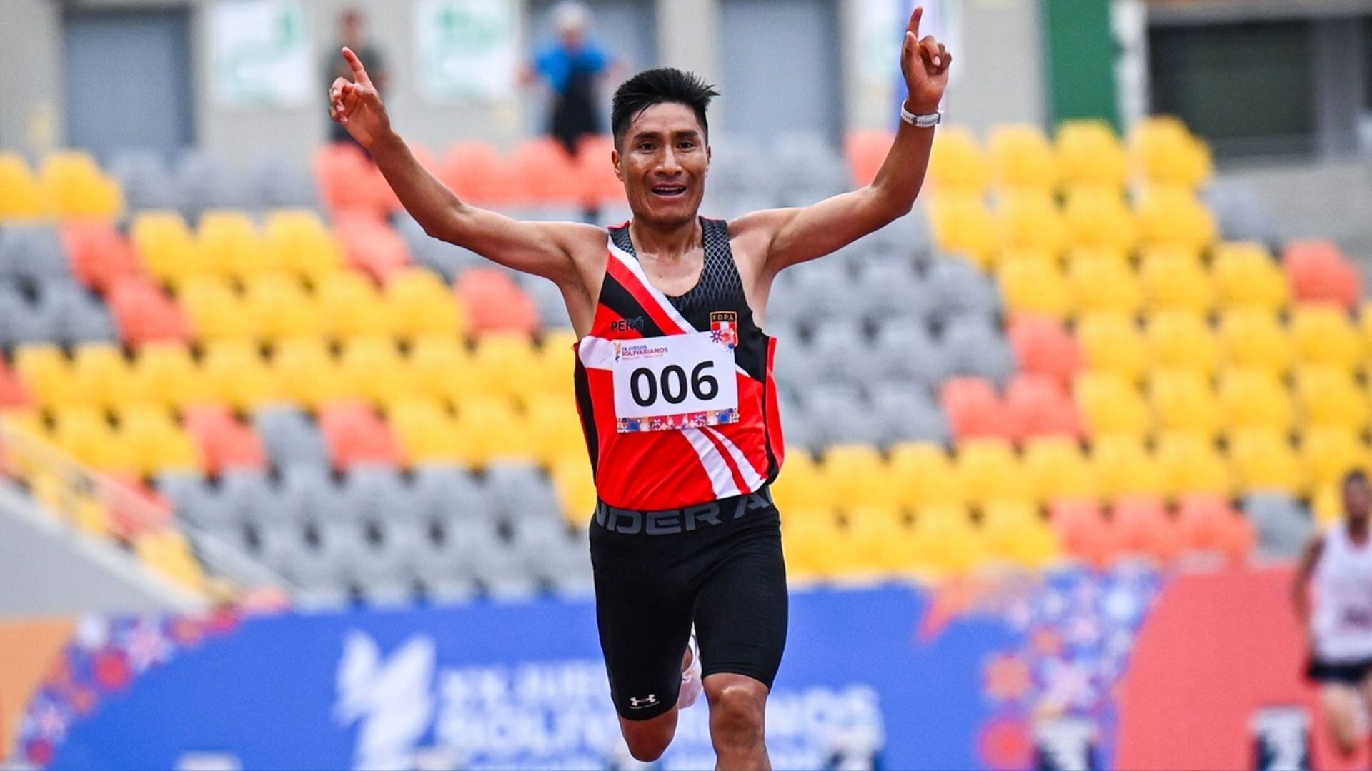 Walter Nina se consagró campeón bolivariano en los 10 mil metros con oro y récord incluido en Ayacucho-Lima 2025