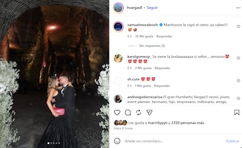 Los usuarios en redes sociales pidieron a Humberto Vargas una propuesta de matrimonio para Ornella Sierra luego de que se ganara el ramo de la novia - crédito @hvargas8/Instagram