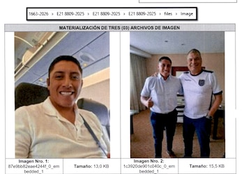Fotografías extraídas de los dispositivos de Rodney Rengel. Se lo observa en la fotografía con el expresidente Rafael Correa.