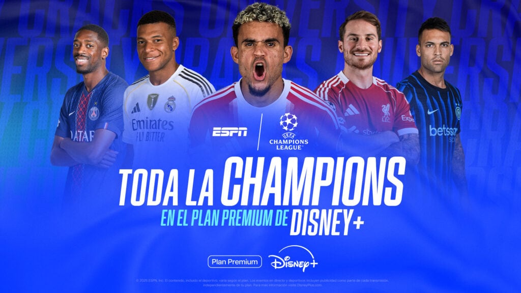 Los partidos de la Champions League están disponibles en ESPN y Disney +. Crédito: ESPN