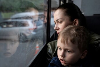 FILE PHOTO: A Ukrainian woman