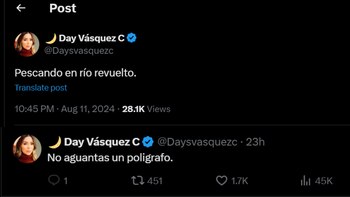 Así le contestó Day Vásquez