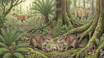 Los primeros mamíferos no siempre fueron solitarios: algunos ya vivían en pareja junto a los dinosaurios