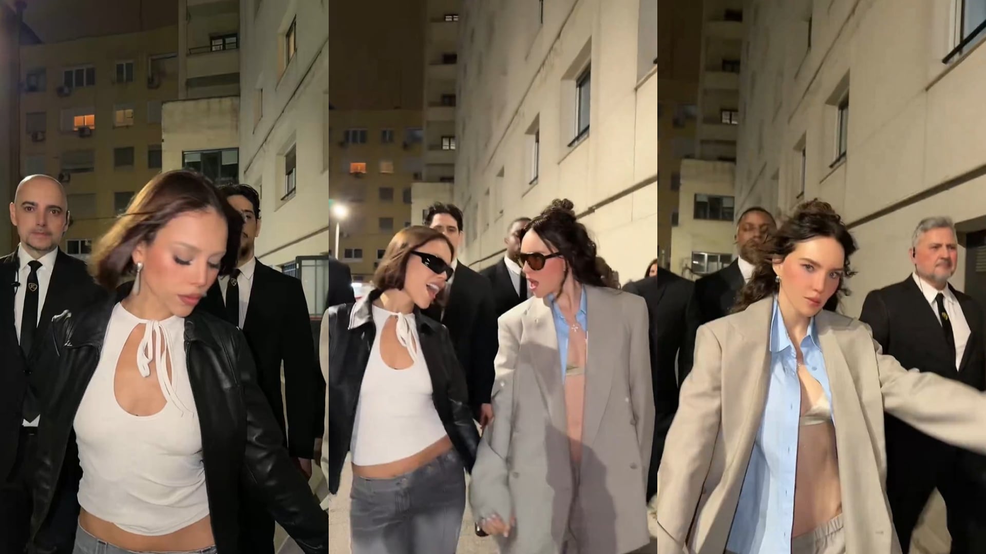 Las mexicanas emocionaron a sus fans con un video acompañadas de su equipo de guardaespaldas (TikTok/Danna)