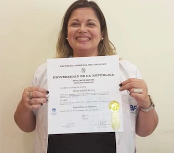 Soledad Barrera, una pediatra uruguaya que murió tras ingresar para una operación de rutina (Captura Subrayado/Canal 10)