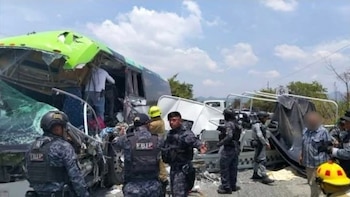 Hasta el momento no se sabe si la víctima mortal era un elemento federal. Crédito: Protección civil de Chiapas