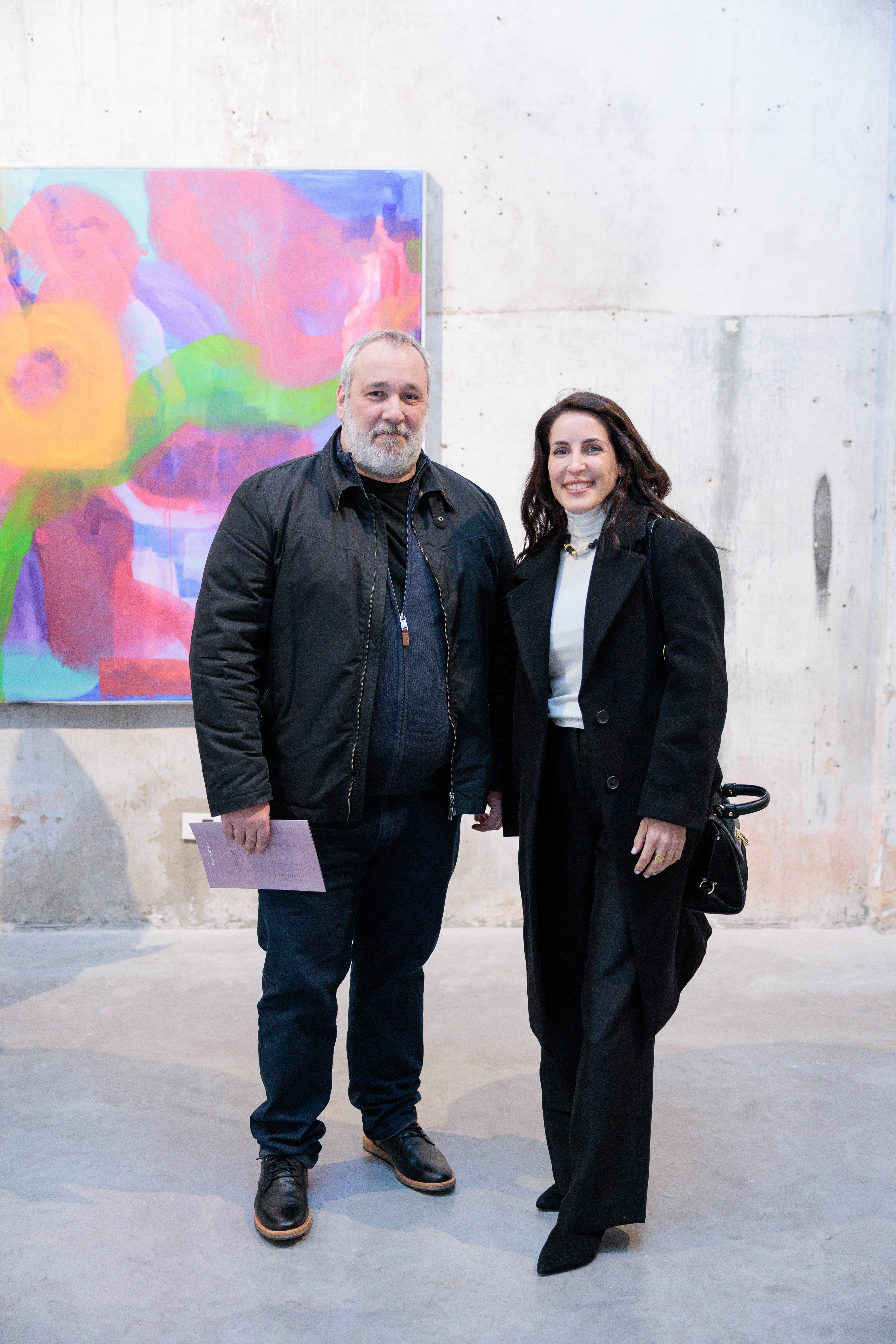 Germán Barraza, director de Colección Amalita junto a Verónica Flom, directora de Fundación Ama Amoedo