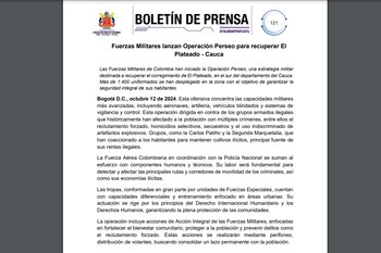 Según las primeras informaciones, los drones lanzaron explosivos directamente en el área donde el Ejército llevaba a cabo labores de seguridad - crédito Ejército Nacional