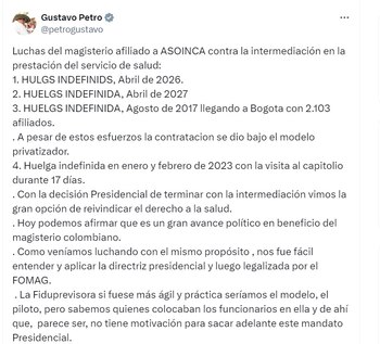 Gustavo Petro, presidente de Colombia,