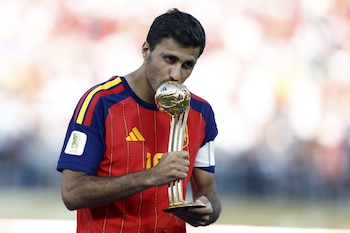 Rodri, más cerca del FC Barcelona. (EFE/Will Oliver)