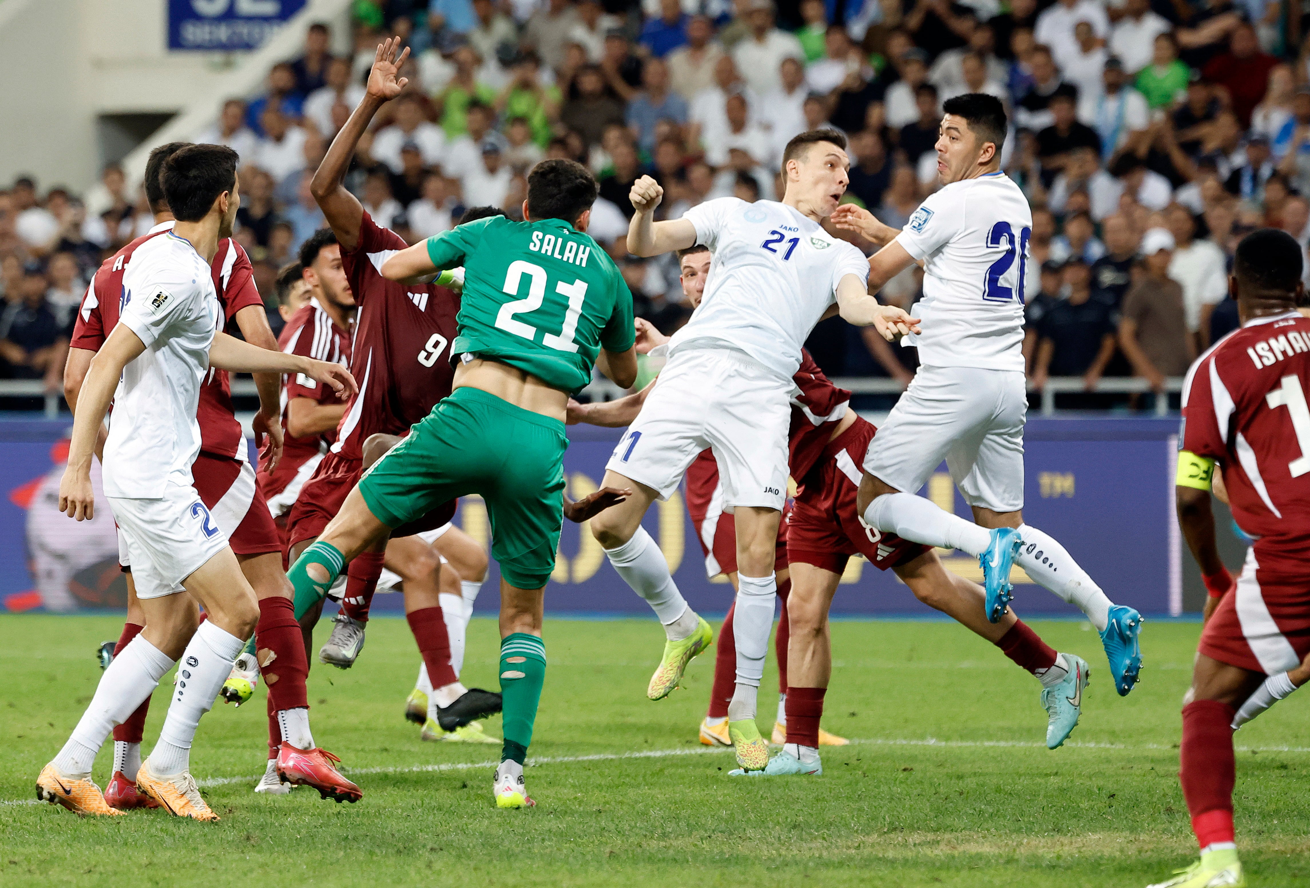 Partido entre Qatar y Uzbekistán en Doha por las Eliminatorias Asiáticas-crédito Maxim Shemetov/REUTERS