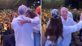 En video: Álvaro Uribe se le midió a bailar un vallenato de Diomedes Diaz durante evento de campaña de Paloma Valencia