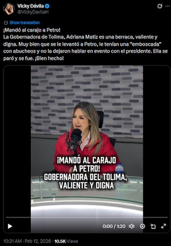 Dávila elogia la actitud de