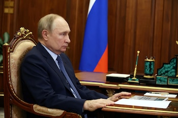 El presidente ruso, Vladímir Putin, en Moscú, Rusia, el 3 de abril de 2023. Sputnik/Mikhail Klimentyev/Kremlin vía REUTERS