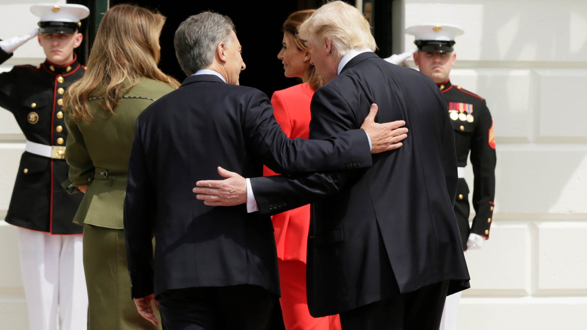 Donald Trump y Mauricio Macri durante la visita oficial a la Casa Blanca, (Washington, Estados Unidos)