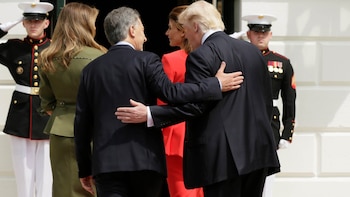 Donald Trump y Mauricio Macri durante la visita oficial a la Casa Blanca, (Washington, Estados Unidos)