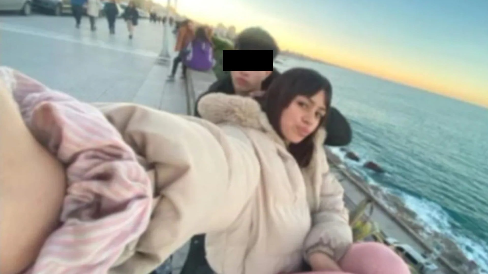 Guadalupe Meros y su novio