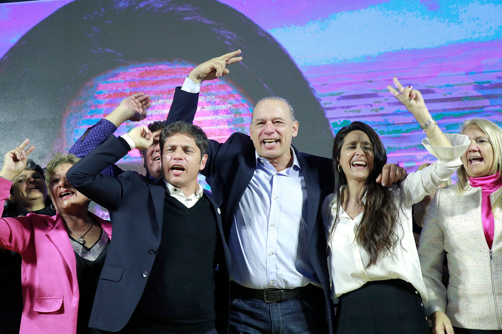 Axel Kicillof, Sergio Berni y Agustina Propato cuando la interna del peronismo no estaba expuesta