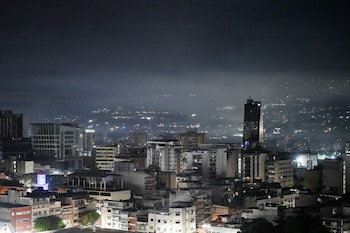 Night view of Caracas taken