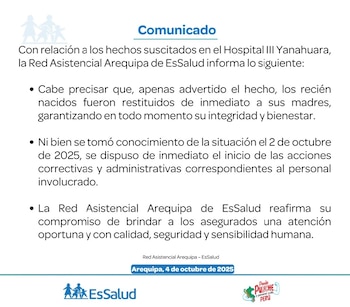 Comunicado de EsSalud