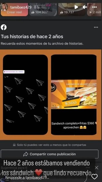 L-Gante venía sándwiches de milanesa