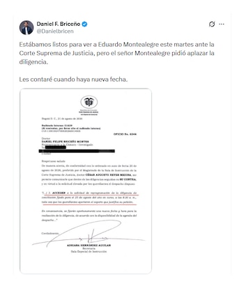 Daniel Briceño y el aplazamiento de la audiencia con Eduardo Montealegre