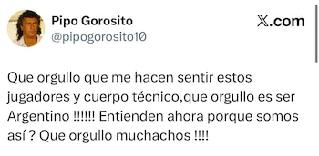Néstor Gorosito, extécnico de Alianza Lima, mostró su orgullo por ser argentino tras clasificación a la final del Mundial 2026.