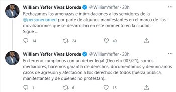 Foto: Twitter William Yeffer Vivas.
