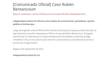 Caso Rubén Betancourt en Santa Fe